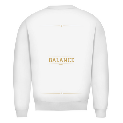 NOVAÉRA Herren Premium Bio Sweatshirt – Rundhals & Gold-Backprint „BALANCE“