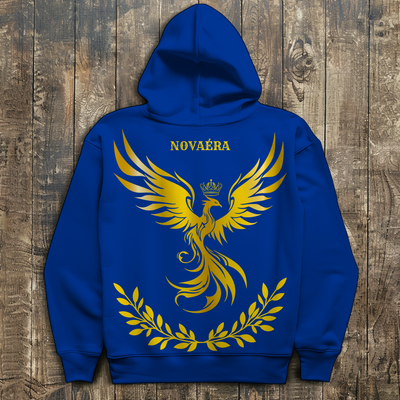 NOVAÉRA – PHÖNIX Herren Hoodie mit goldener Rebirth-Symbolik