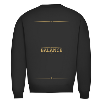 NOVAÉRA Herren Premium Bio Sweatshirt – Rundhals & Gold-Backprint „BALANCE“