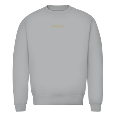 NOVAÉRA Herren Premium Bio Sweatshirt – Rundhals & Gold-Backprint „Time Tells Truth“