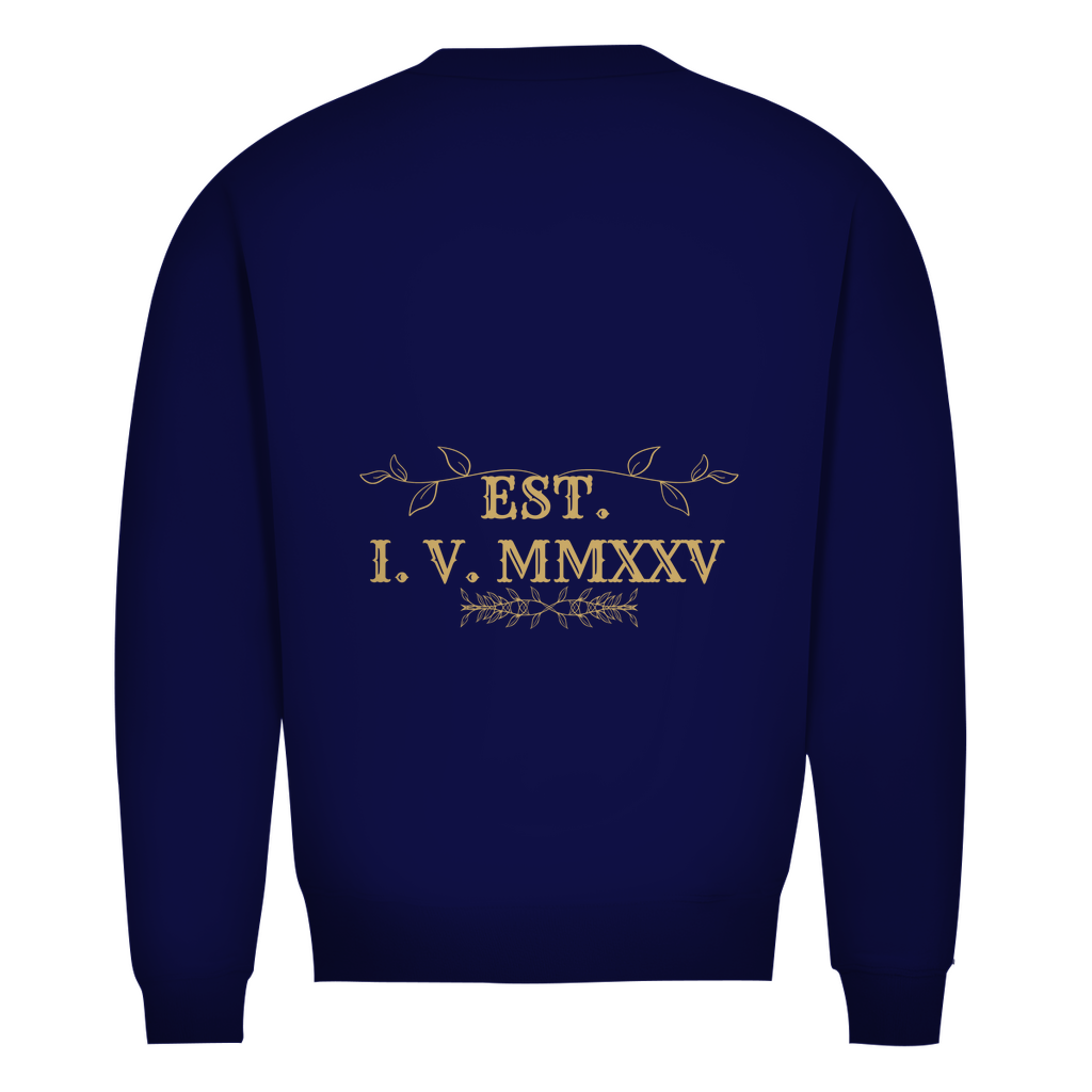 NOVAÉRA Herren Bio Sweatshirt – Premium Qualität & Gold-Backprint „EST. I.V. MMXXV“