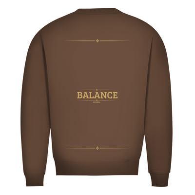 NOVAÉRA Herren Premium Bio Sweatshirt – Rundhals & Gold-Backprint „BALANCE“