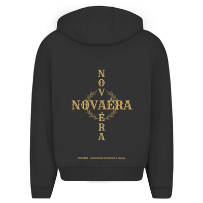 Oversize Zipper Hoodie NOVAÉRA – Balance & Legacy | Hoodie mit Goldprint & Reißverschluss