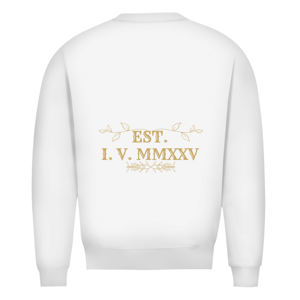 NOVAÉRA Herren Bio Sweatshirt – Premium Qualität & Gold-Backprint „EST. I.V. MMXXV“
