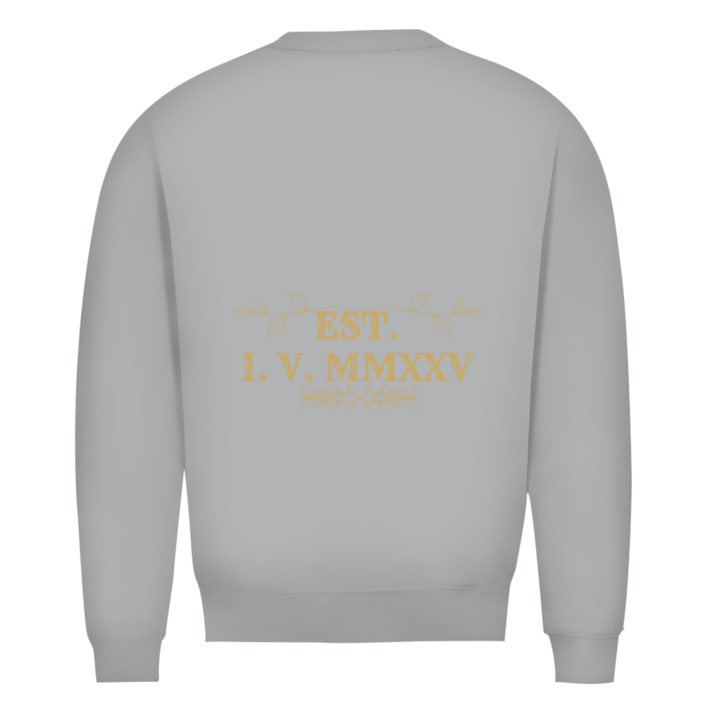 NOVAÉRA Herren Bio Sweatshirt – Premium Qualität & Gold-Backprint „EST. I.V. MMXXV“