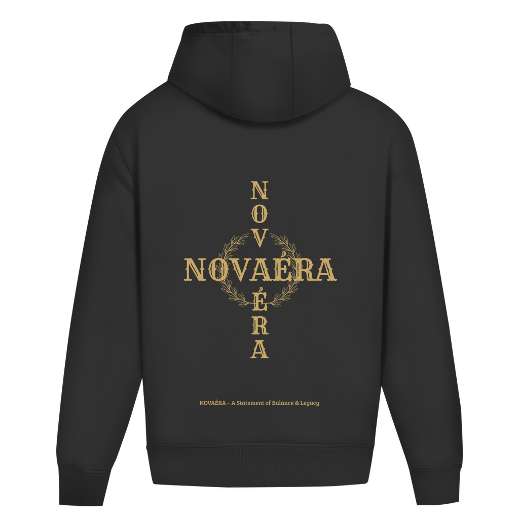 Oversize Hoodie NOVAÉRA – Balance & Legacy | Kordelloser Heavy Fit Hoodie mit Rückenprint