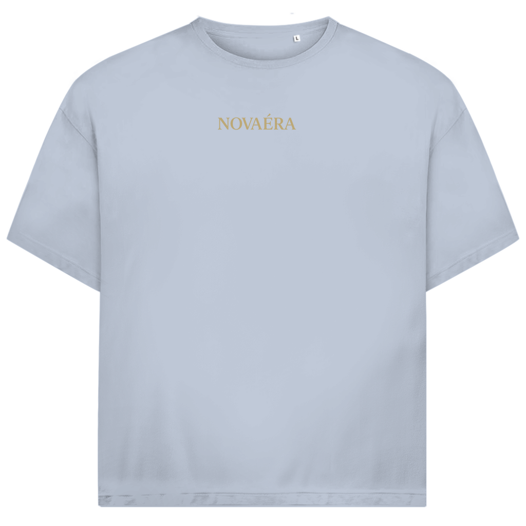 NOVAÉRA Oversize T-Shirt – Bio-Baumwolle & Gold-Backprint „Roots Run Deep“