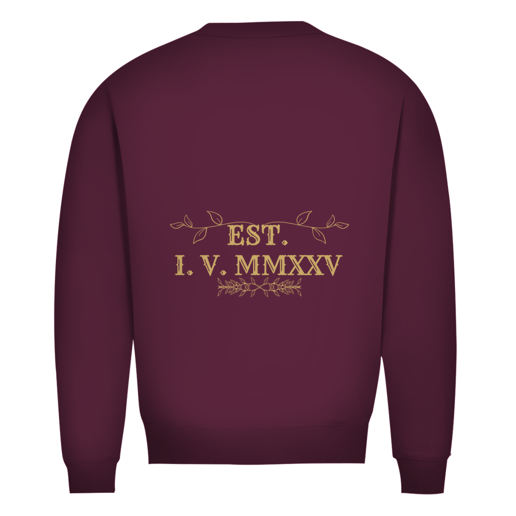 NOVAÉRA Herren Bio Sweatshirt – Premium Qualität & Gold-Backprint „EST. I.V. MMXXV“