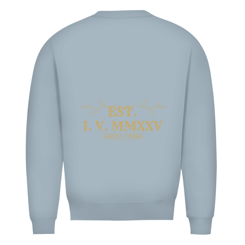 NOVAÉRA Herren Bio Sweatshirt – Premium Qualität & Gold-Backprint „EST. I.V. MMXXV“