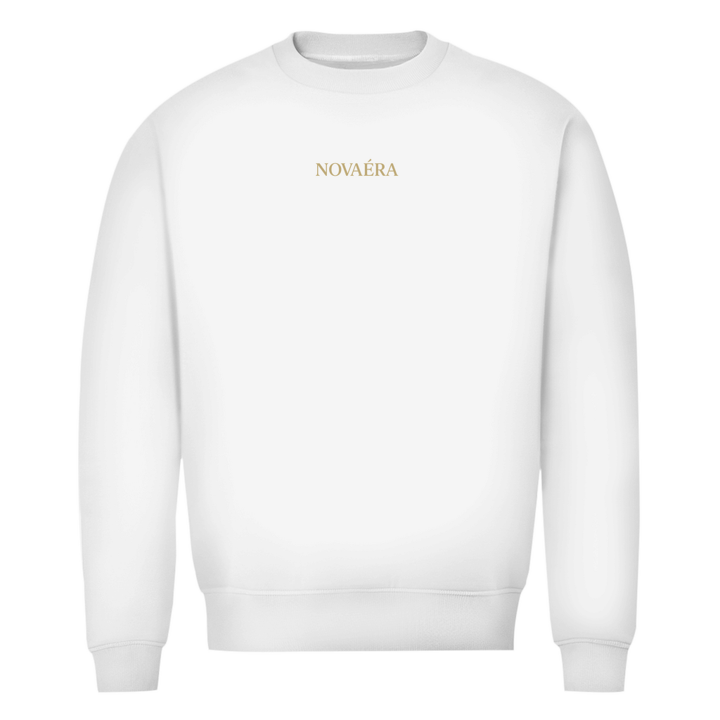 NOVAÉRA Herren Premium Bio Sweatshirt – Rundhals & Gold-Backprint „Roots Run Deep“