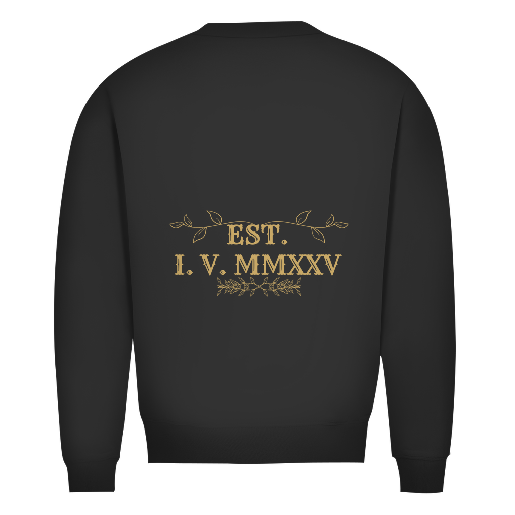NOVAÉRA Herren Bio Sweatshirt – Premium Qualität & Gold-Backprint „EST. I.V. MMXXV“