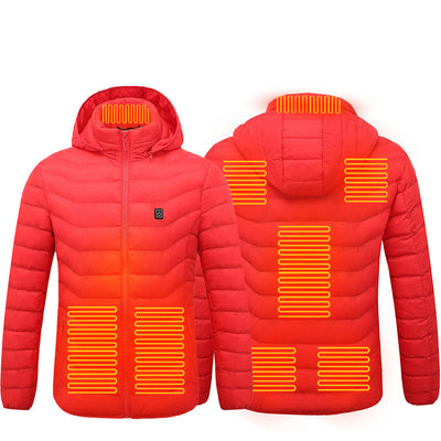 Beheizte Herrenjacke – USB Thermojacke mit Carbon-Heizsystem und Kapuze