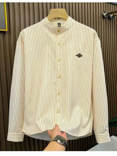 Herren Hemd mit Streifenmuster – Button-Down mit Brusttasche