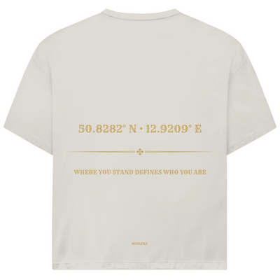 Oversize T-Shirt mit KOORDINATEN Backprint – NOVAÉRA | Bio Shirt im Jack & Jones Fit