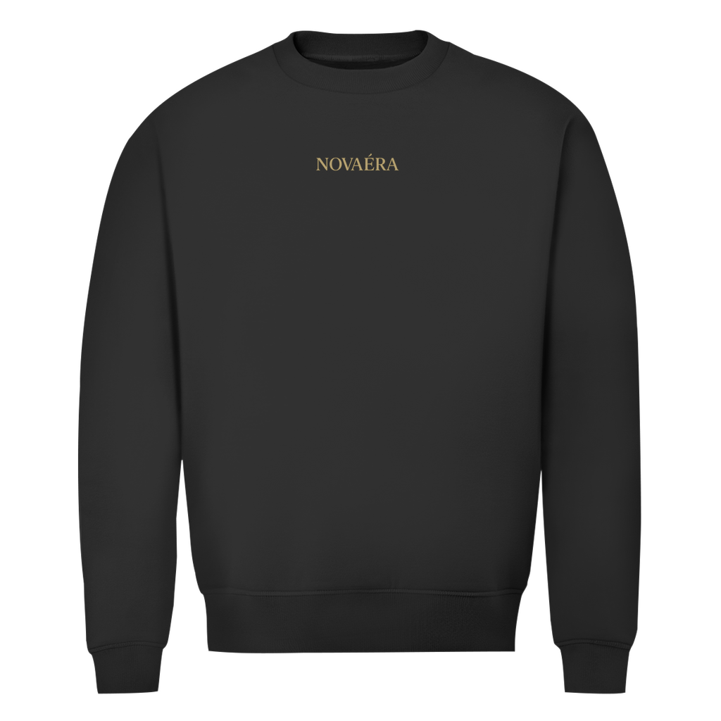 NOVAÉRA Herren Premium Bio Sweatshirt – Rundhals & Gold-Backprint „Time Tells Truth“