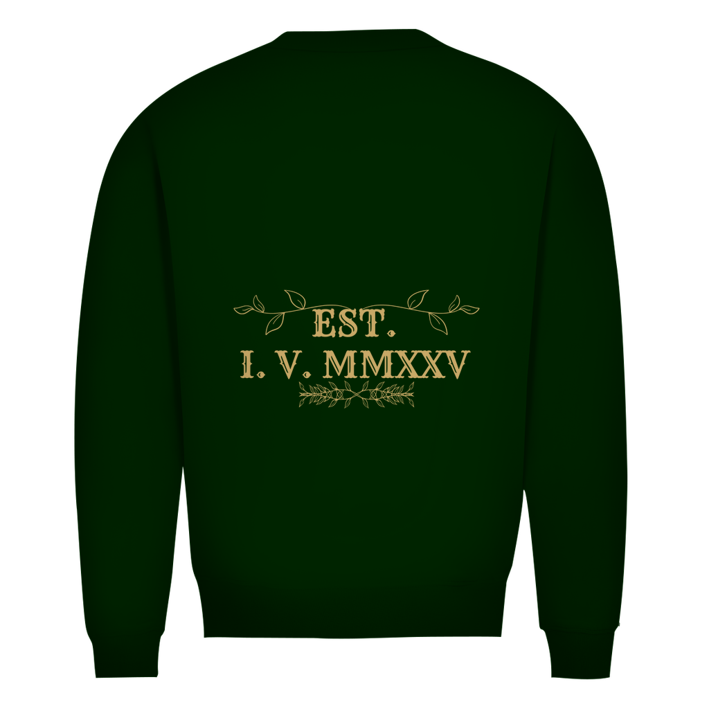 NOVAÉRA Herren Bio Sweatshirt – Premium Qualität & Gold-Backprint „EST. I.V. MMXXV“