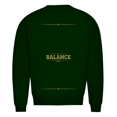 NOVAÉRA Herren Premium Bio Sweatshirt – Rundhals & Gold-Backprint „BALANCE“