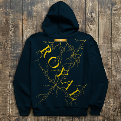 NOVAÉRA ROYAL – Oversize Hoodie mit Blitz-Goldprint (Limitiert auf 77 Stück)