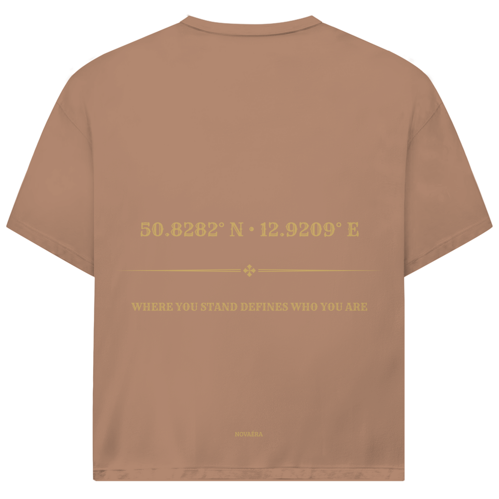 Oversize T-Shirt mit KOORDINATEN Backprint – NOVAÉRA | Bio Shirt im Jack & Jones Fit