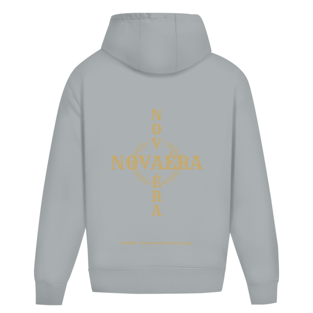 Oversize Hoodie NOVAÉRA – Balance & Legacy | Kordelloser Heavy Fit Hoodie mit Rückenprint