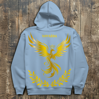 NOVAÉRA – PHÖNIX Herren Hoodie mit goldener Rebirth-Symbolik