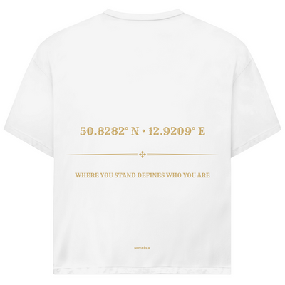 Oversize T-Shirt mit KOORDINATEN Backprint – NOVAÉRA | Bio Shirt im Jack & Jones Fit
