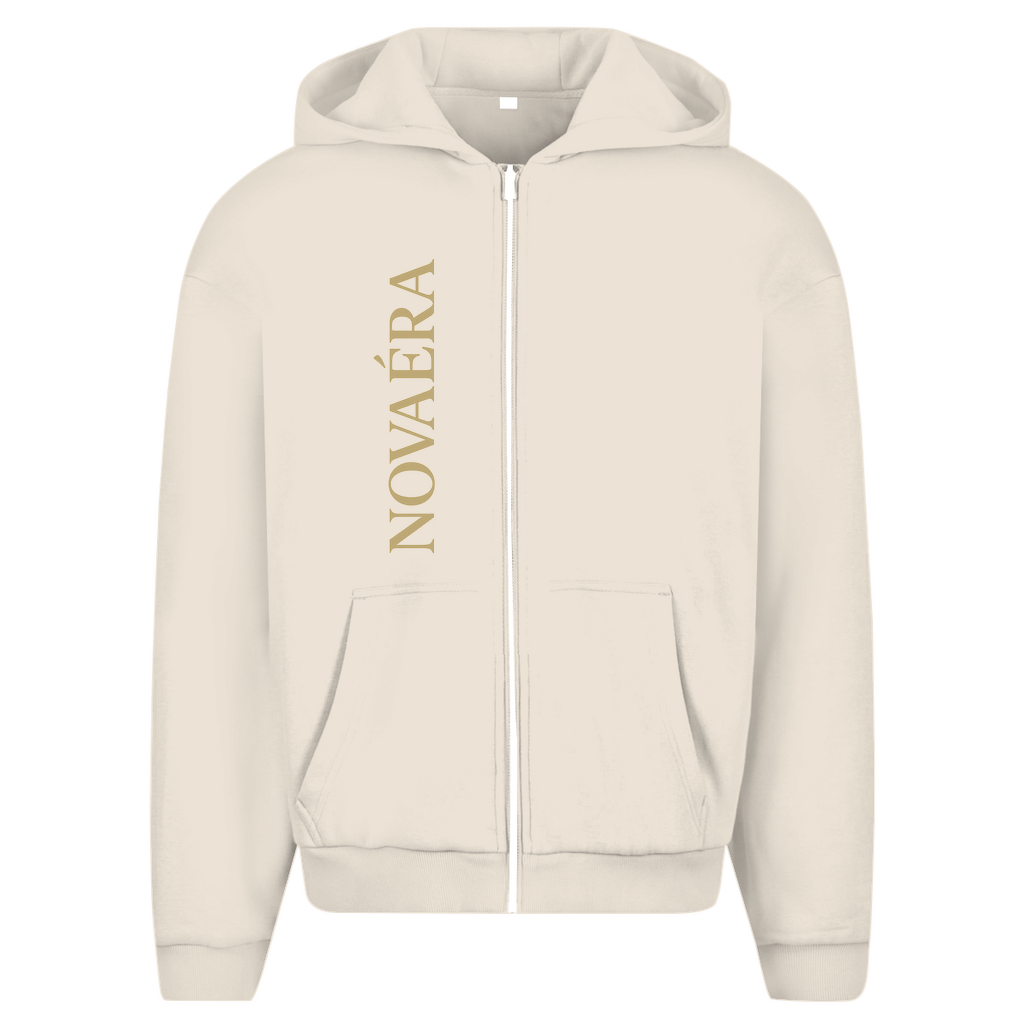 Oversize Zipper Hoodie NOVAÉRA – Balance & Legacy | Hoodie mit Goldprint & Reißverschluss