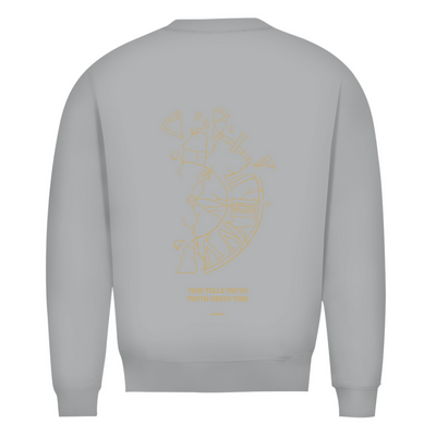 NOVAÉRA Herren Premium Bio Sweatshirt – Rundhals & Gold-Backprint „Time Tells Truth“