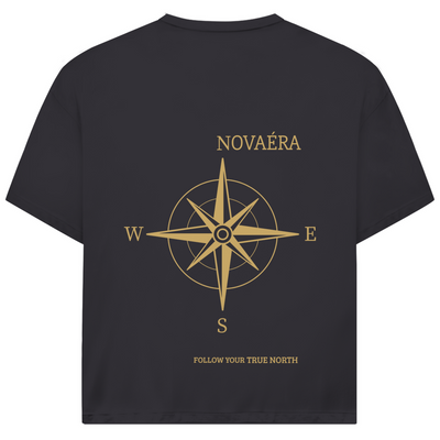 NOVAÉRA Oversize T-Shirt – Bio-Baumwolle & Kompass-Gold-Backprint