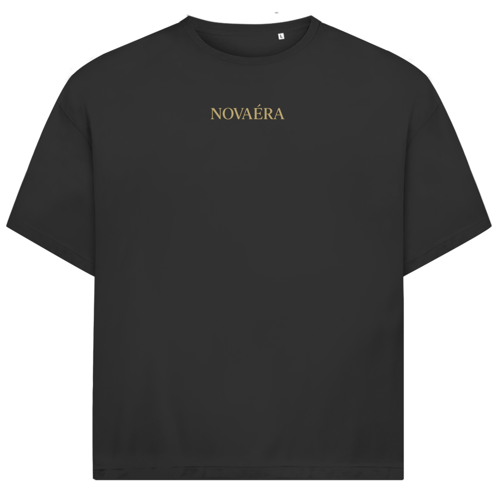 NOVAÉRA Oversize T-Shirt – Bio-Baumwolle & Kompass-Gold-Backprint