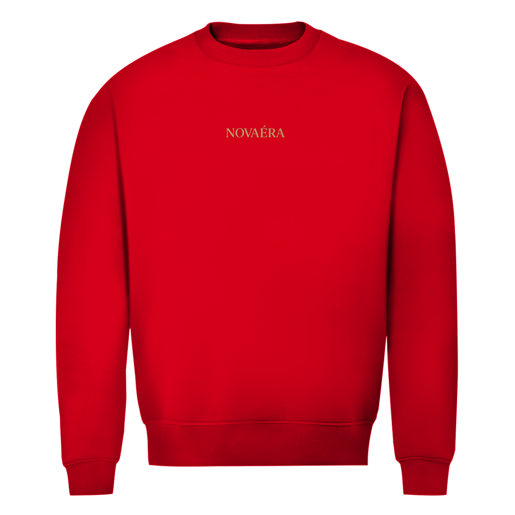 NOVAÉRA Herren Premium Bio Sweatshirt – Rundhals & Gold-Backprint „BALANCE“