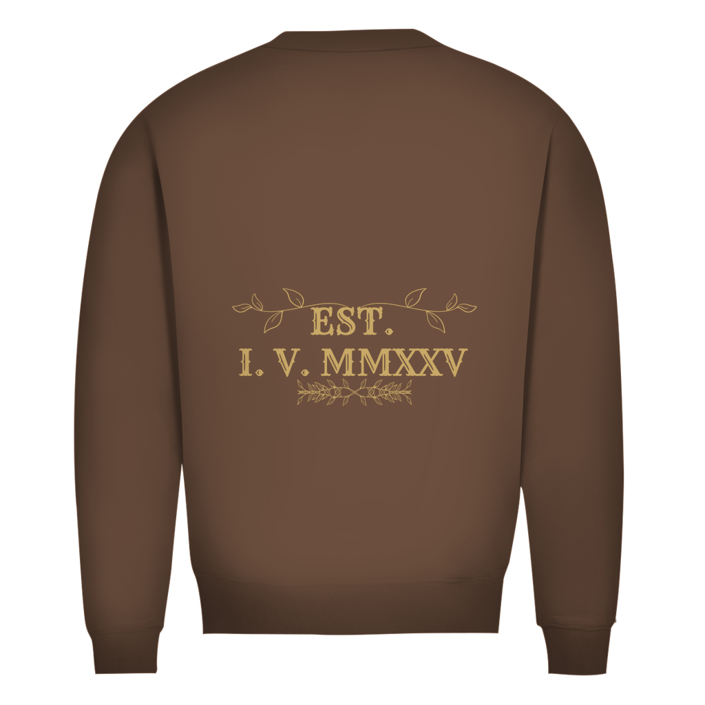 NOVAÉRA Herren Bio Sweatshirt – Premium Qualität & Gold-Backprint „EST. I.V. MMXXV“