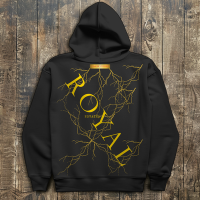 NOVAÉRA ROYAL – Oversize Hoodie mit Blitz-Goldprint (Limitiert auf 77 Stück)