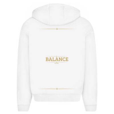 Oversize Zipper Hoodie BALANCE –  Hoodie mit Gold Backprint BALANCE | NOVAÉRA