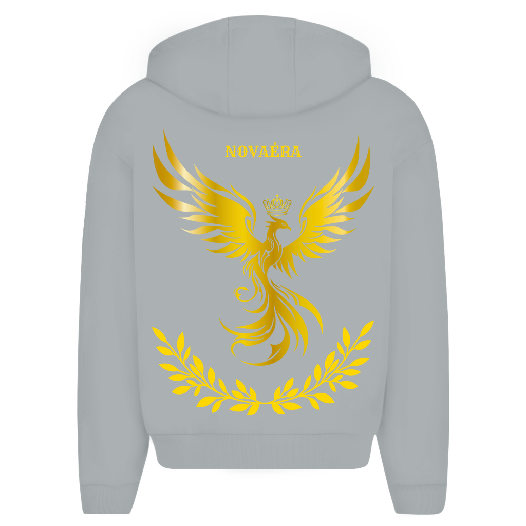 NOVAÉRA – PHÖNIX Herren Oversize Zipper Hoodie mit Goldsymbolik