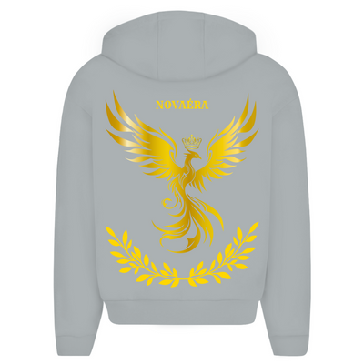 NOVAÉRA – PHÖNIX Herren Oversize Zipper Hoodie mit Goldsymbolik