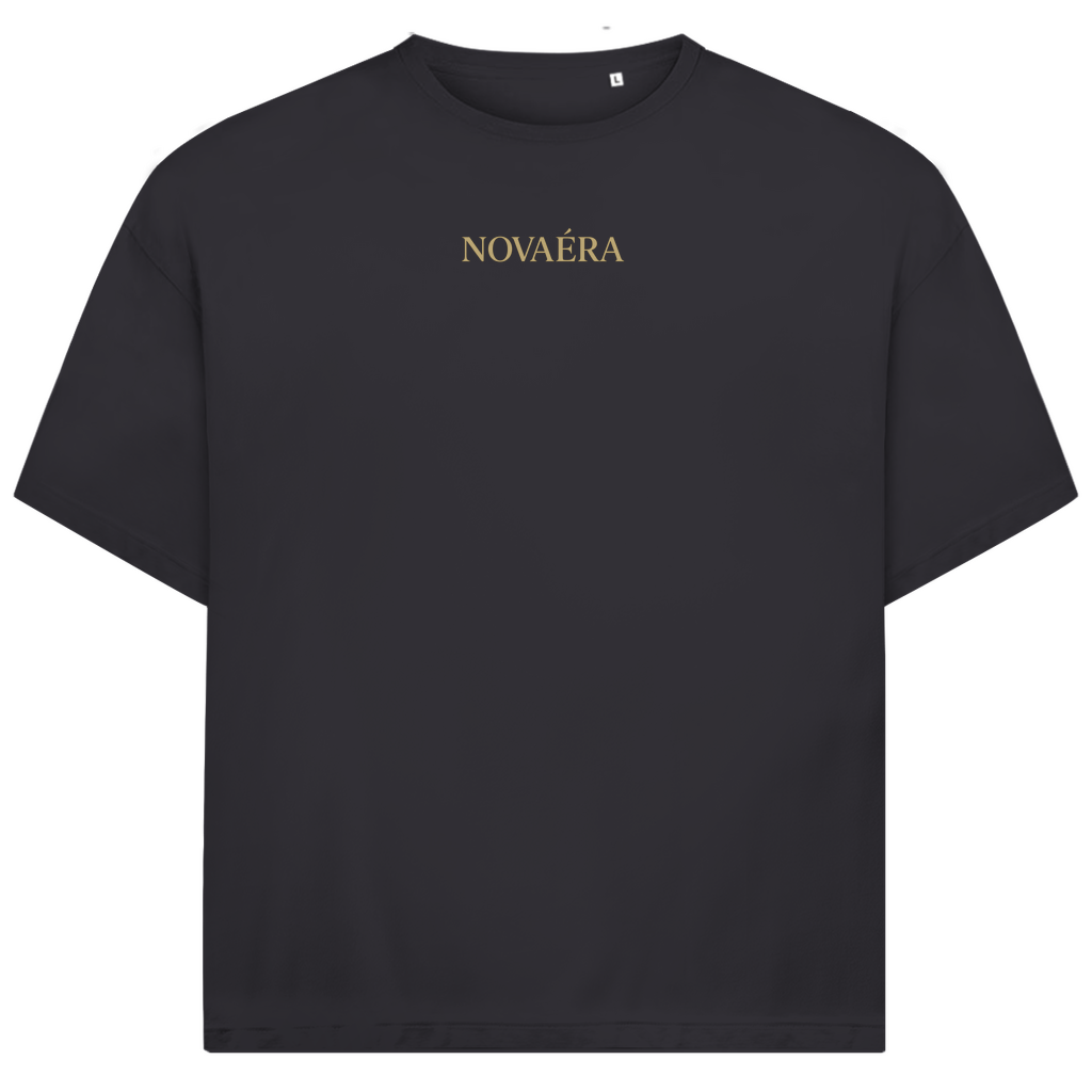 NOVAÉRA Oversize T-Shirt – Bio-Baumwolle & Kompass-Gold-Backprint