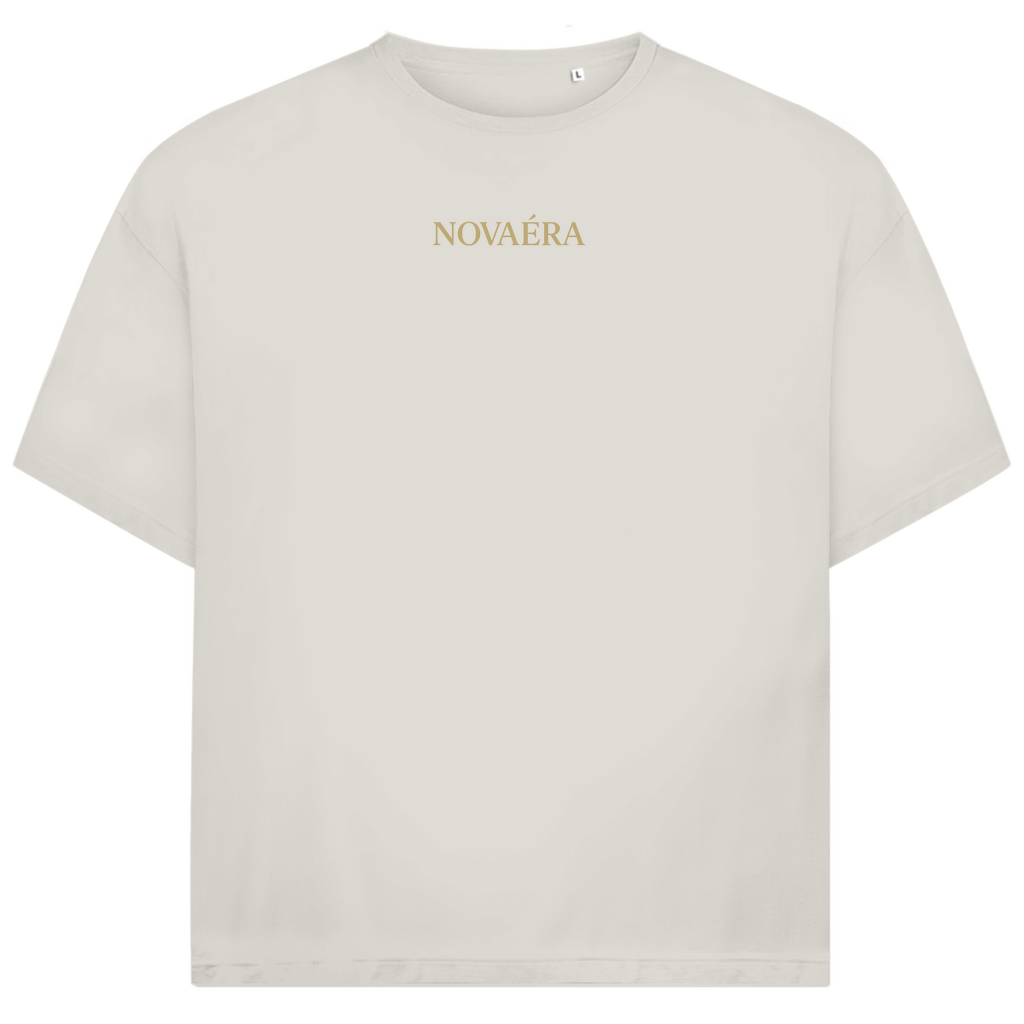 NOVAÉRA Oversize T-Shirt – Bio-Baumwolle & Kompass-Gold-Backprint