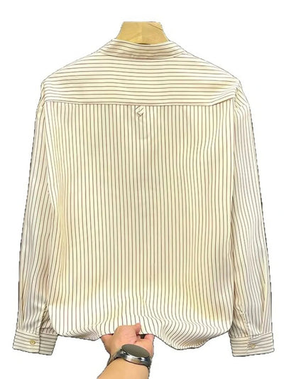 Herren Hemd mit Streifenmuster – Button-Down mit Brusttasche