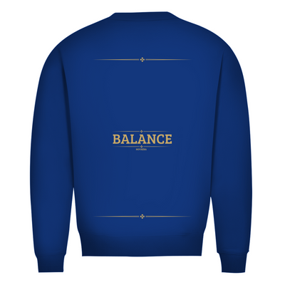 NOVAÉRA Herren Premium Bio Sweatshirt – Rundhals & Gold-Backprint „BALANCE“