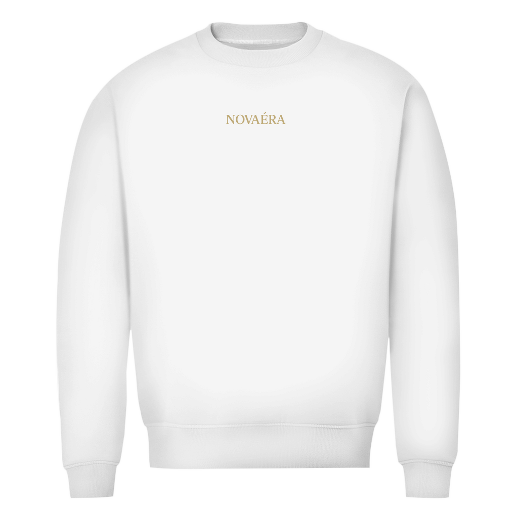 NOVAÉRA Herren Premium Bio Sweatshirt – Rundhals & Gold-Backprint „Crowned by Legacy“