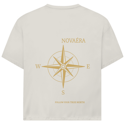 NOVAÉRA Oversize T-Shirt – Bio-Baumwolle & Kompass-Gold-Backprint