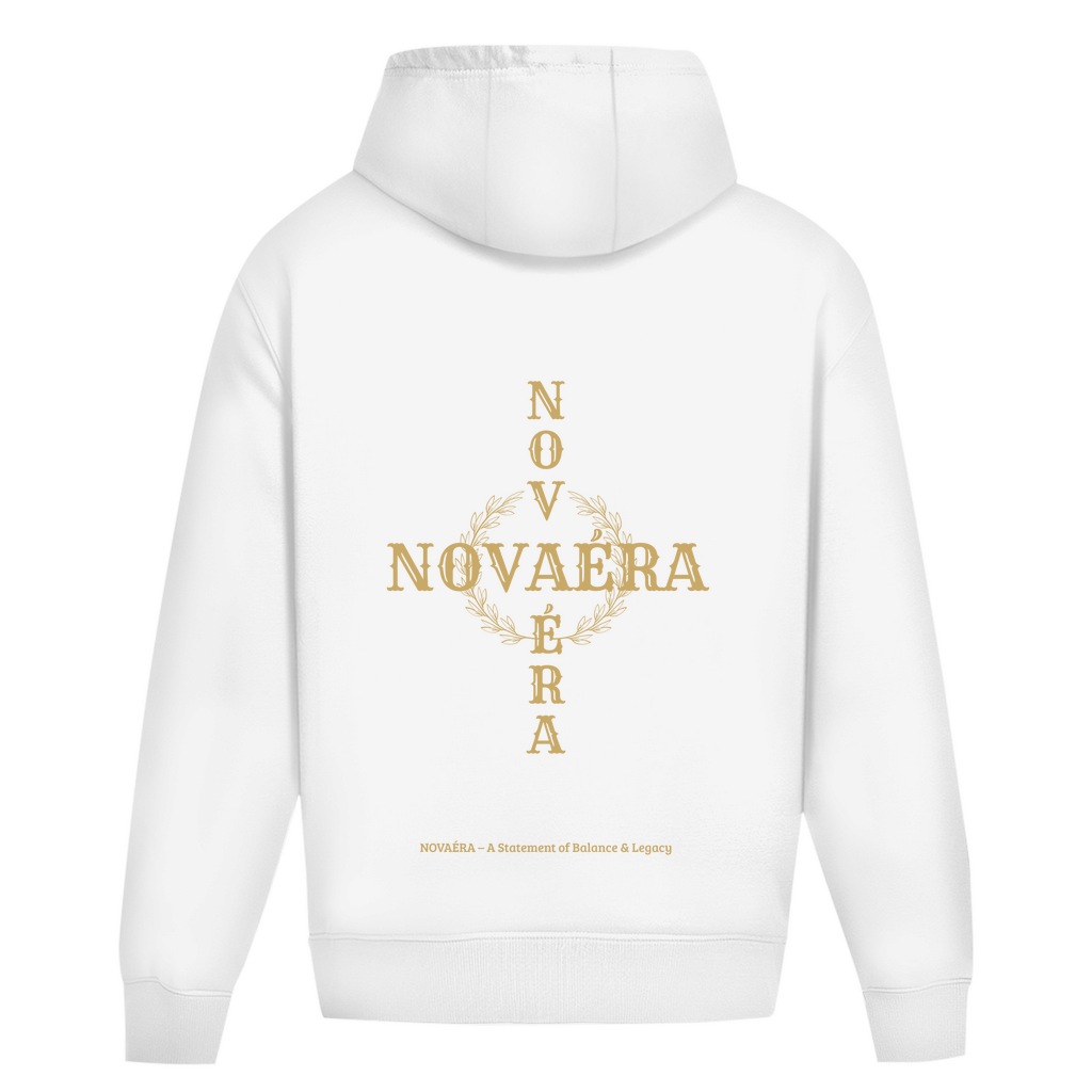 Oversize Hoodie NOVAÉRA – Balance & Legacy | Kordelloser Heavy Fit Hoodie mit Rückenprint