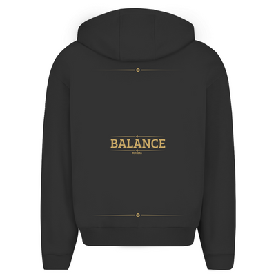 Oversize Zipper Hoodie BALANCE –  Hoodie mit Gold Backprint BALANCE | NOVAÉRA