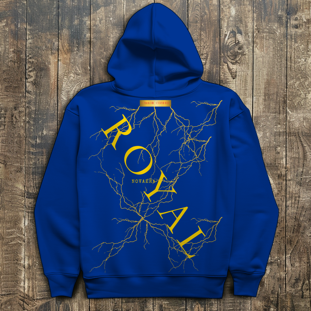 NOVAÉRA ROYAL – Oversize Hoodie mit Blitz-Goldprint (Limitiert auf 77 Stück)
