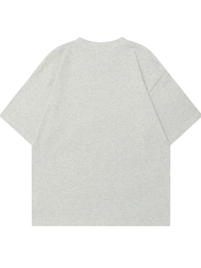 Oversized Herren T-Shirt mit Letter-Print – Rundhals, Urban Fit