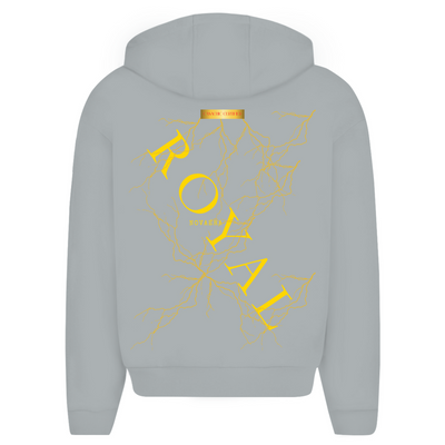 NOVAÉRA ROYAL – Oversize Zipper Hoodie mit Gold-Blitzprint (Limitiert auf 77 Stück)