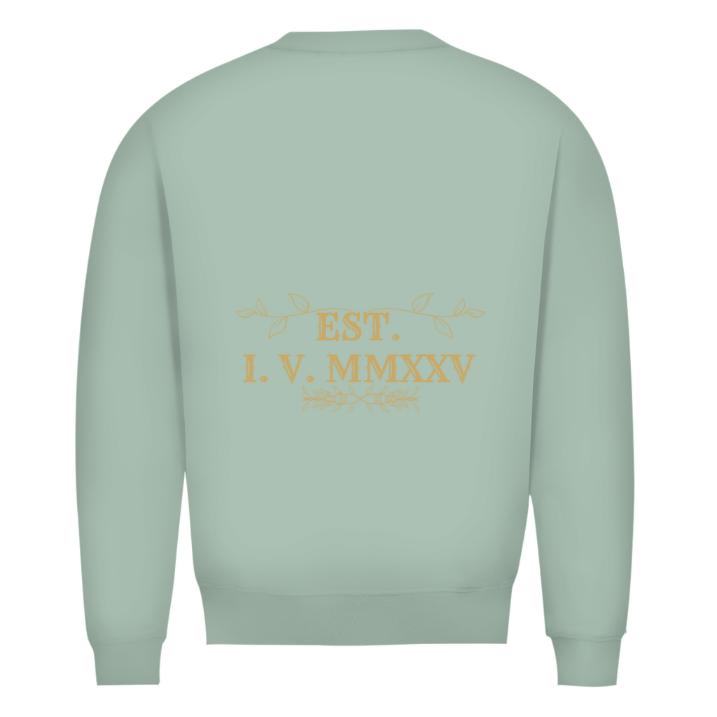 NOVAÉRA Herren Bio Sweatshirt – Premium Qualität & Gold-Backprint „EST. I.V. MMXXV“