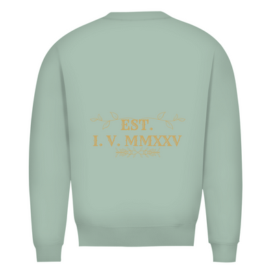 NOVAÉRA Herren Bio Sweatshirt – Premium Qualität & Gold-Backprint „EST. I.V. MMXXV“