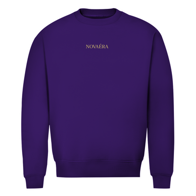 NOVAÉRA Herren Premium Bio Sweatshirt – Rundhals, Bio-Baumwolle & Kompass-Gold-Backprint